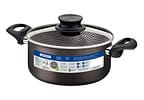 Caçarola Tramontina Antiaderente com Tampa - Chumbo 2,1L 18cm Paris