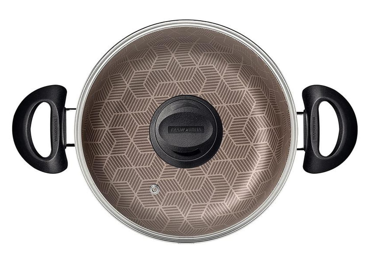 Caçarola Tramontina Antiaderente com Tampa - Vermelho 2,1L 18cm Paris