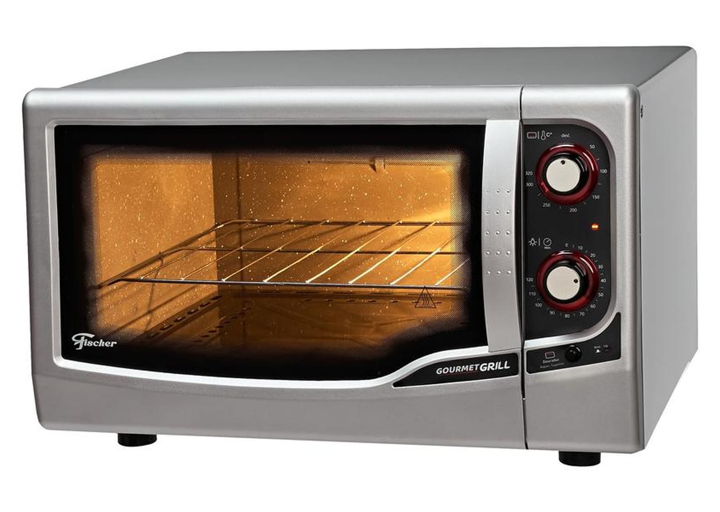 Forno Elétrico de Bancada Fischer com Dourador com Timer 44L Prata Gourmet Grill