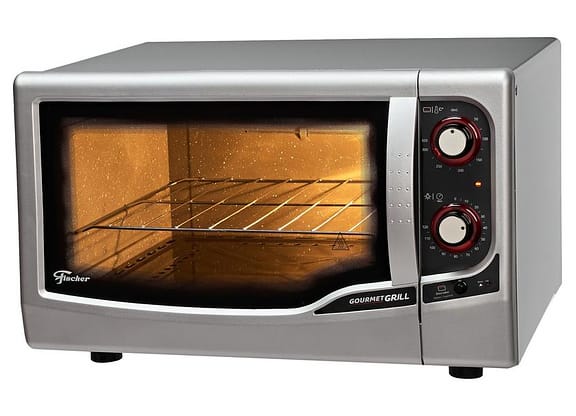 Forno Elétrico de Bancada Fischer com Dourador com Timer 44L Prata Gourmet Grill