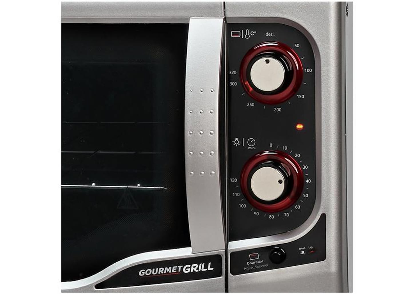 Forno Elétrico de Bancada Fischer com Dourador com Timer 44L Prata Gourmet Grill
