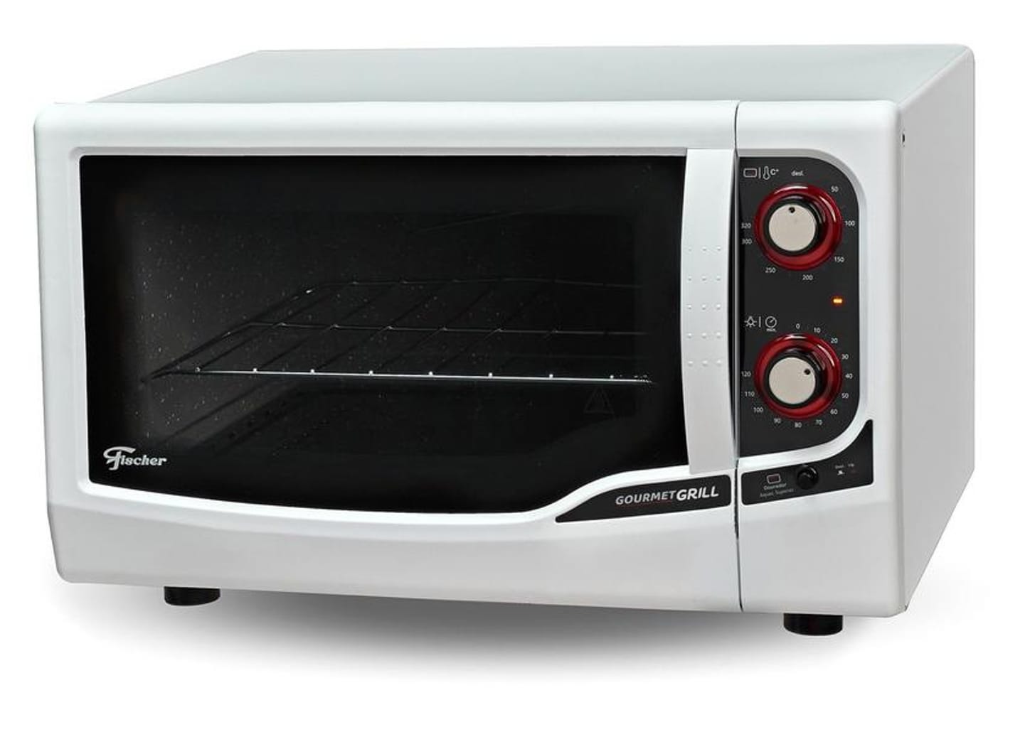 Forno Elétrico de Bancada Fischer com Dourador com Timer 44L Branco Gourmet Grill
