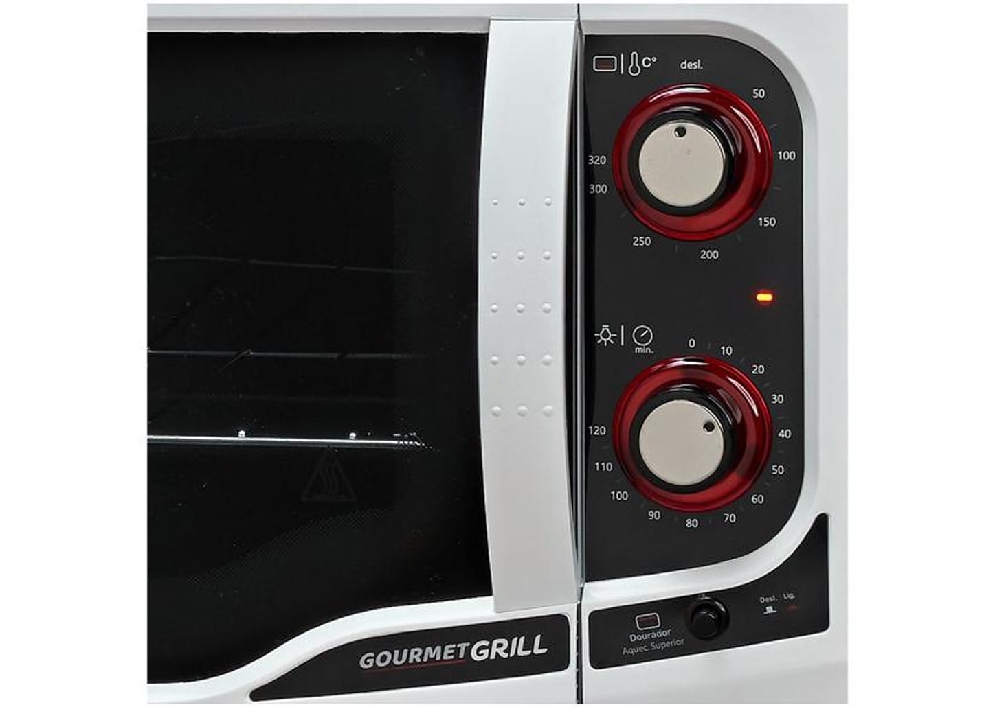 Forno Elétrico de Bancada Fischer com Dourador com Timer 44L Branco Gourmet Grill