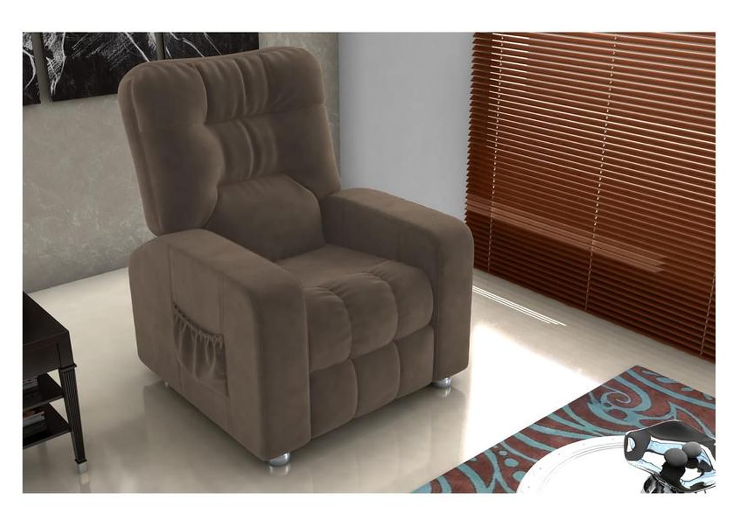 Poltrona do Papai Reclinável Moderna 3 Posições Matrix Azera