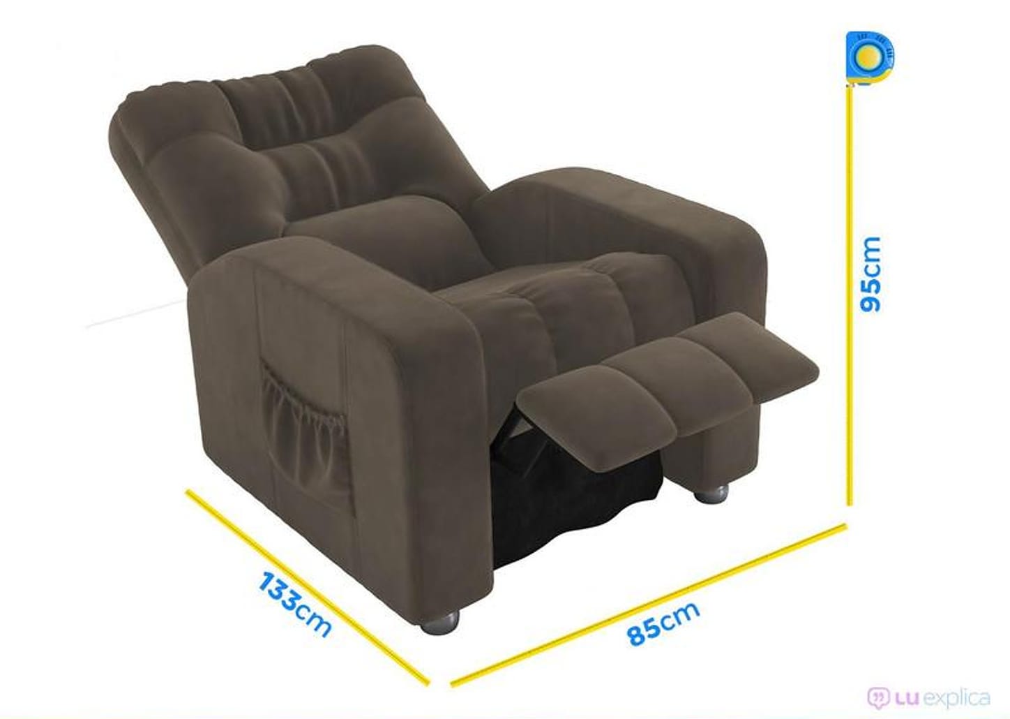 Poltrona do Papai Reclinável Moderna 3 Posições Matrix Azera