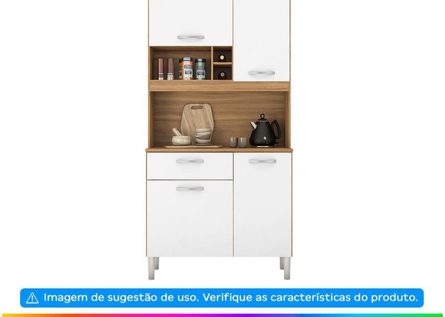 Cozinha Compacta Demobile Malta 4 Portas 1 Gaveta