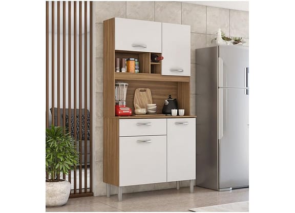 Cozinha Compacta Demobile Malta 4 Portas 1 Gaveta