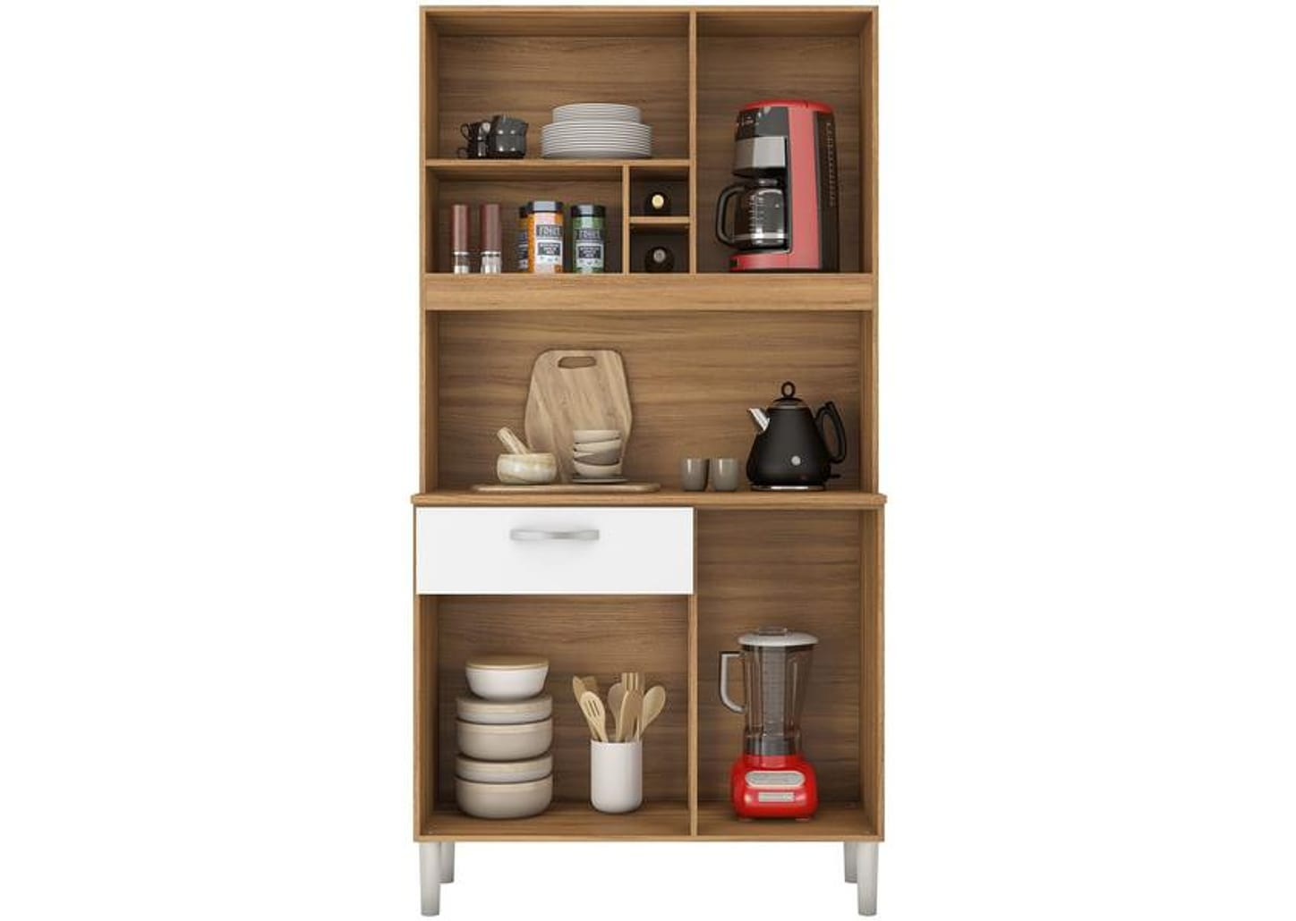 Cozinha Compacta Demobile Malta 4 Portas 1 Gaveta