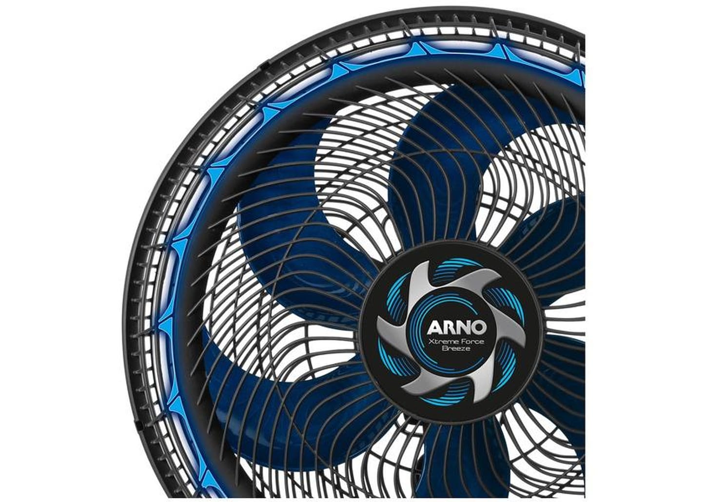 Ventilador de Mesa Arno Xtreme Force Breeze VB40 40cm 6 Pás 3 Velocidades Preto e Azul