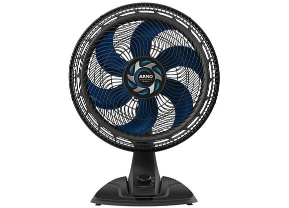 Ventilador de Mesa Arno Xtreme Force Breeze VB40 40cm 6 Pás 3 Velocidades Preto e Azul
