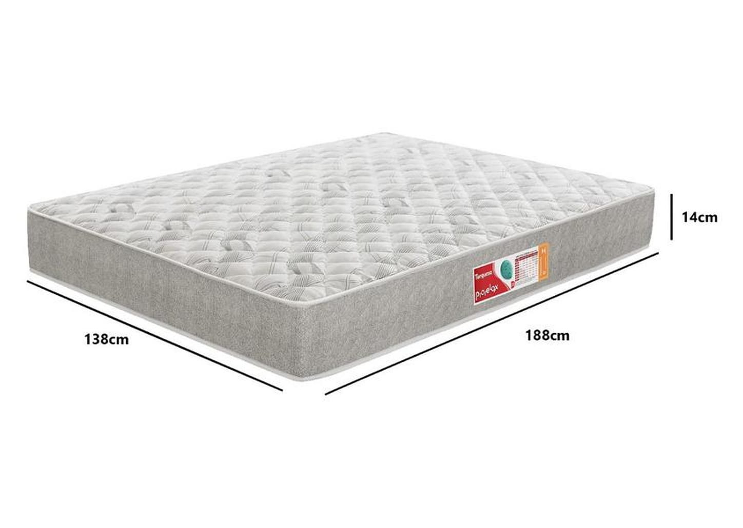 Colchão Casal Prorelax de Espuma D-33 14x138x188cm Turquesa