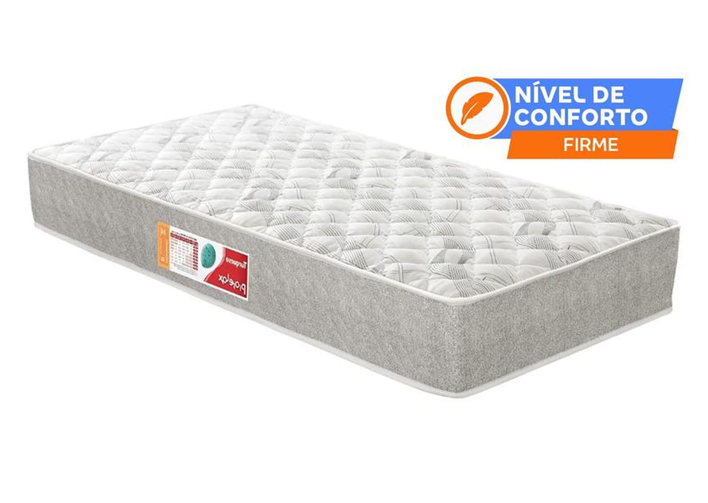 Colchão Solteiro de Espuma D-33 14x88 x 188cm Turquesa