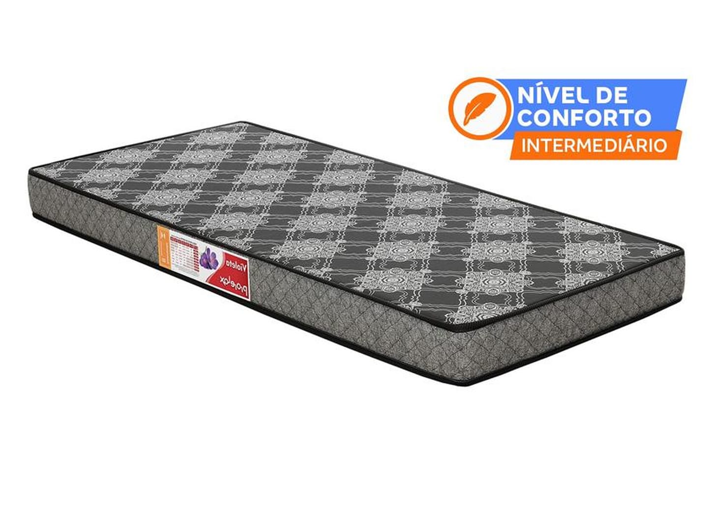 Colchão Solteiro Prorelax de Espuma D-20 12x88x 188cm Violeta