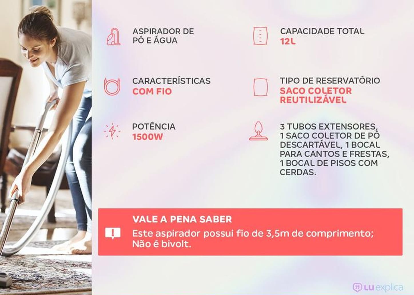 Aspirador de Pó e Água Electrolux 1500W GT12I - Prata