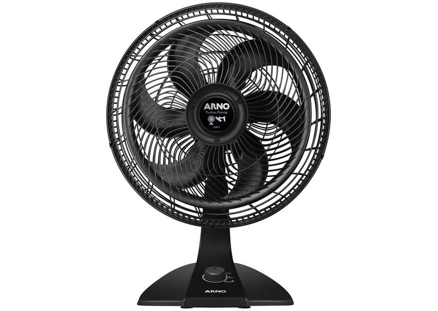 Ventilador 2 em 1 Arno Turbo Force VF42 40cm 6 Pás 3 Velocidades Preto