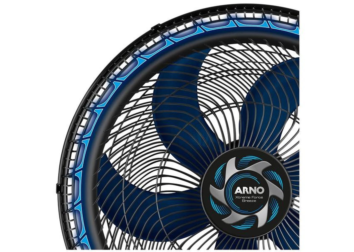 Ventilador de Mesa Xtreme Force Breeze VB50 50cm 6 Pás 3 Velocidades Preto e Azul