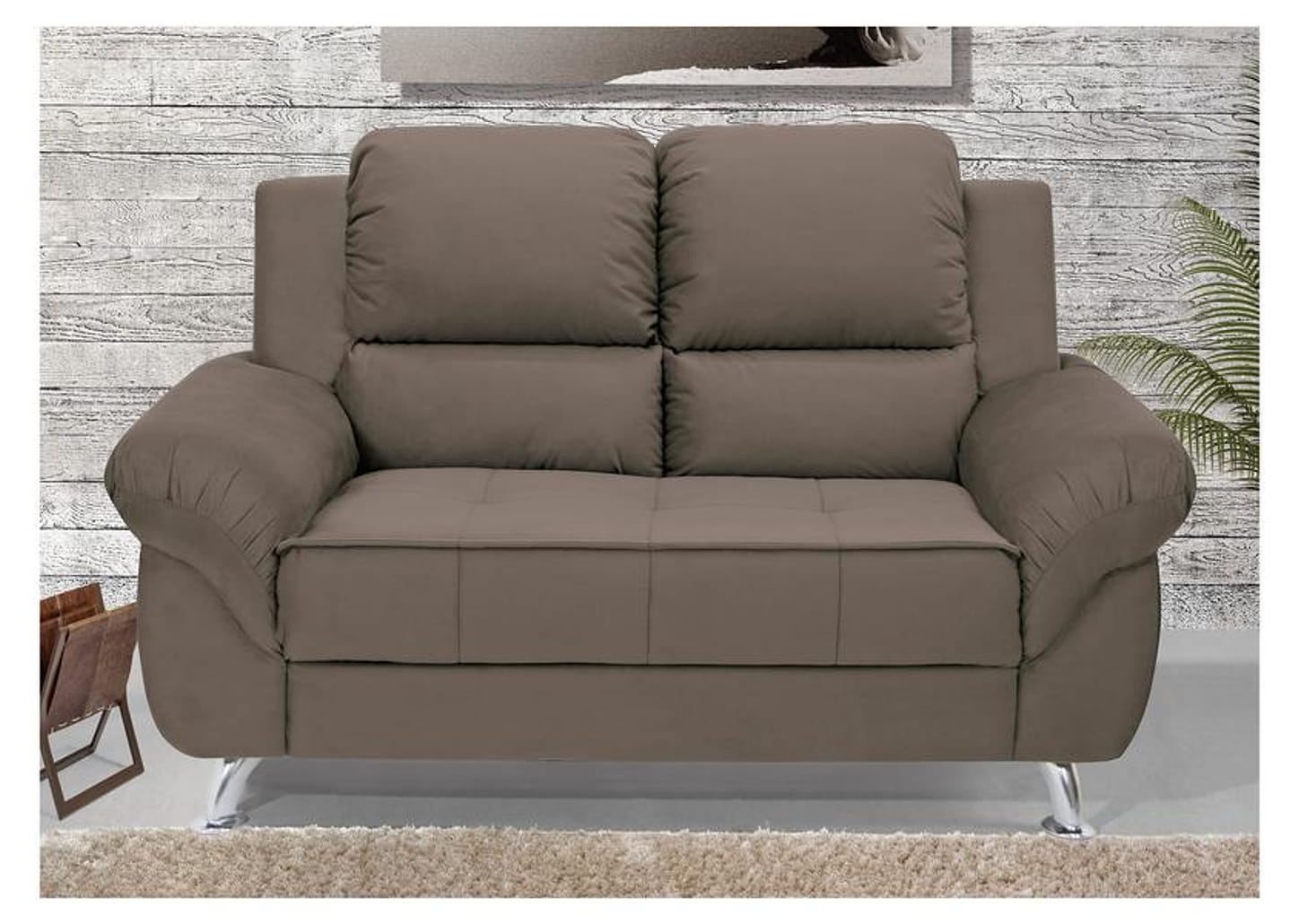 Sofá 2 Lugares Suede Marselha Linoforte