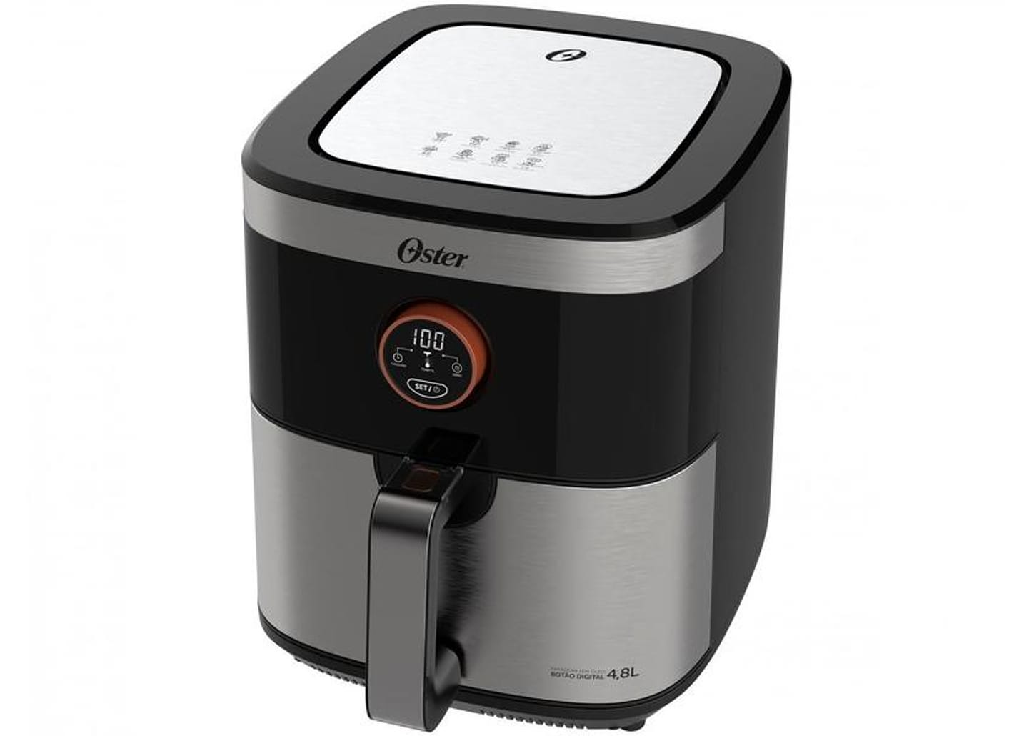 Fritadeira Elétrica sem Óleo/Air Fryer Oster - Black Inox com Timer