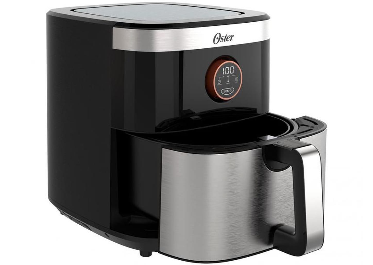 Fritadeira Elétrica sem Óleo/Air Fryer Oster - Black Inox com Timer