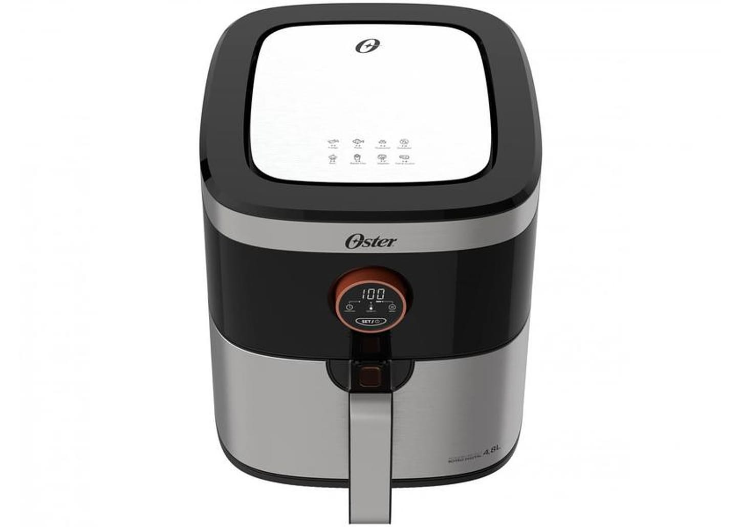 Fritadeira Elétrica sem Óleo/Air Fryer Oster - Black Inox com Timer