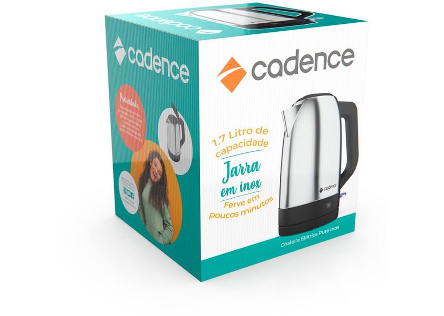 Chaleira Elétrica Cadence Pure Inox 1,7L