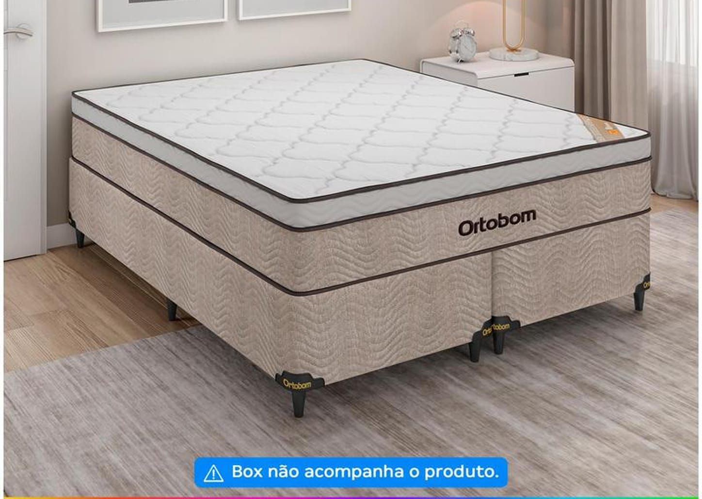 Colchão Queen Ortobom de Mola 30x158x198cm - New Ortotech