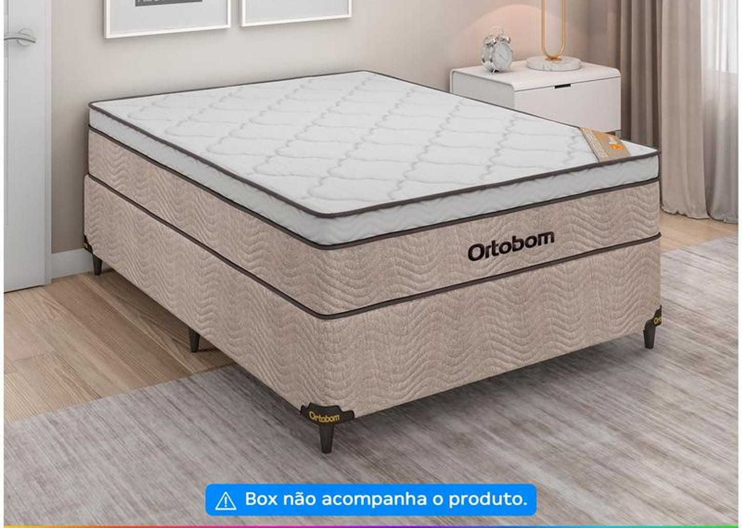 Colchão Casal Ortobom de Mola 30x138x188cm - New Ortotech