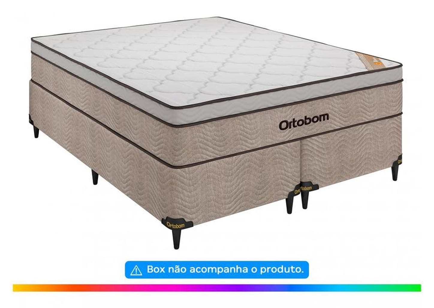 Colchão Queen Ortobom de Mola 30x158x198cm - New Ortotech