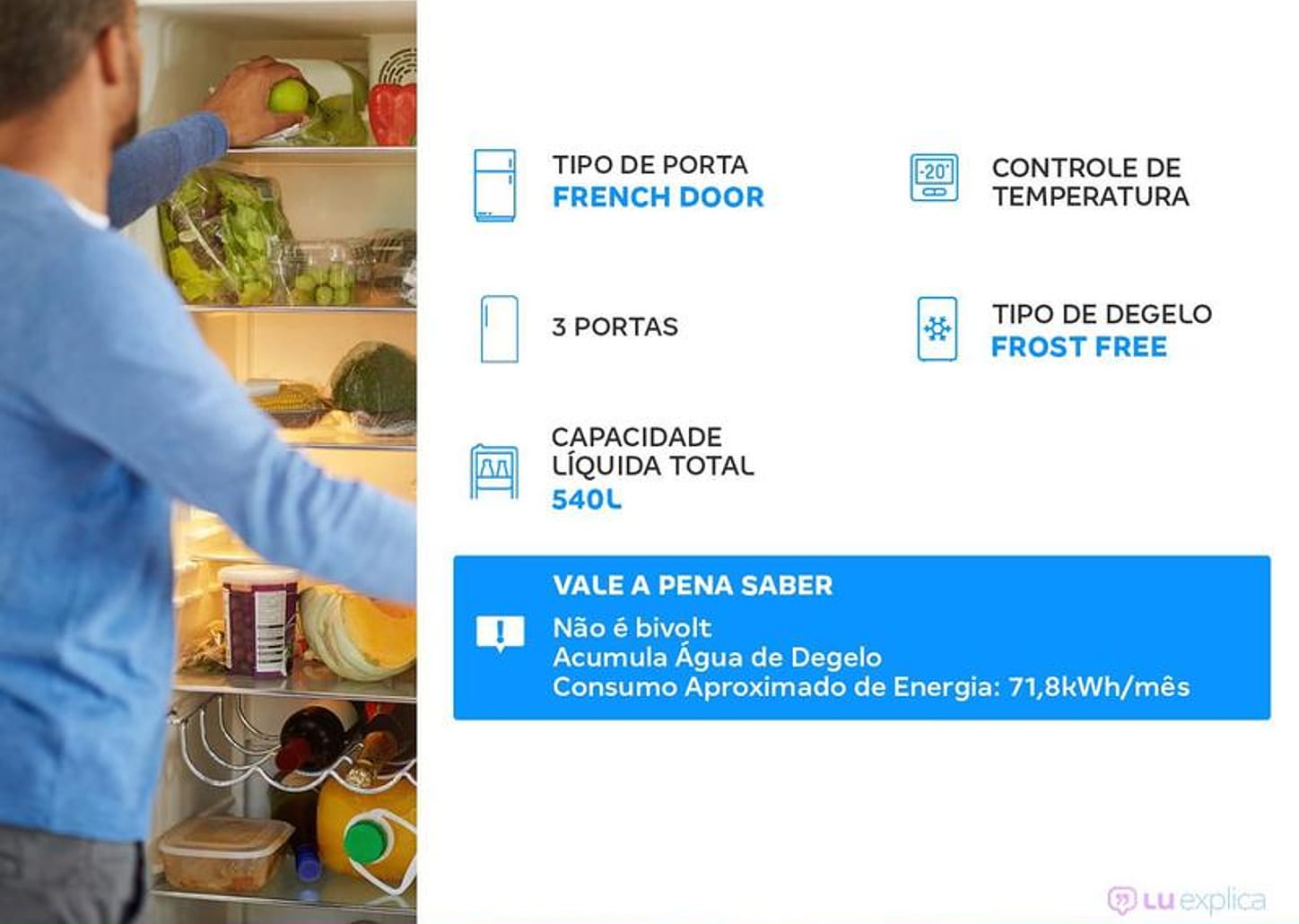 Geladeira/Refrigerador Electrolux IM8IS Multidoor - Efficient 540L