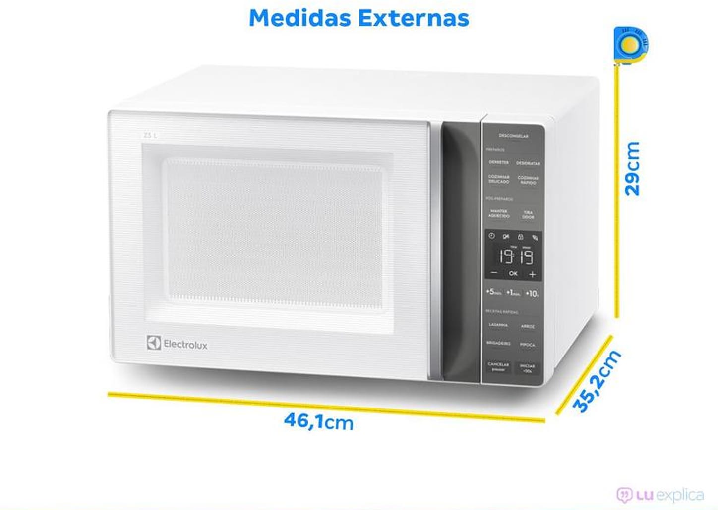 Micro-ondas Electrolux 23L Branco Efficient - ME23B
