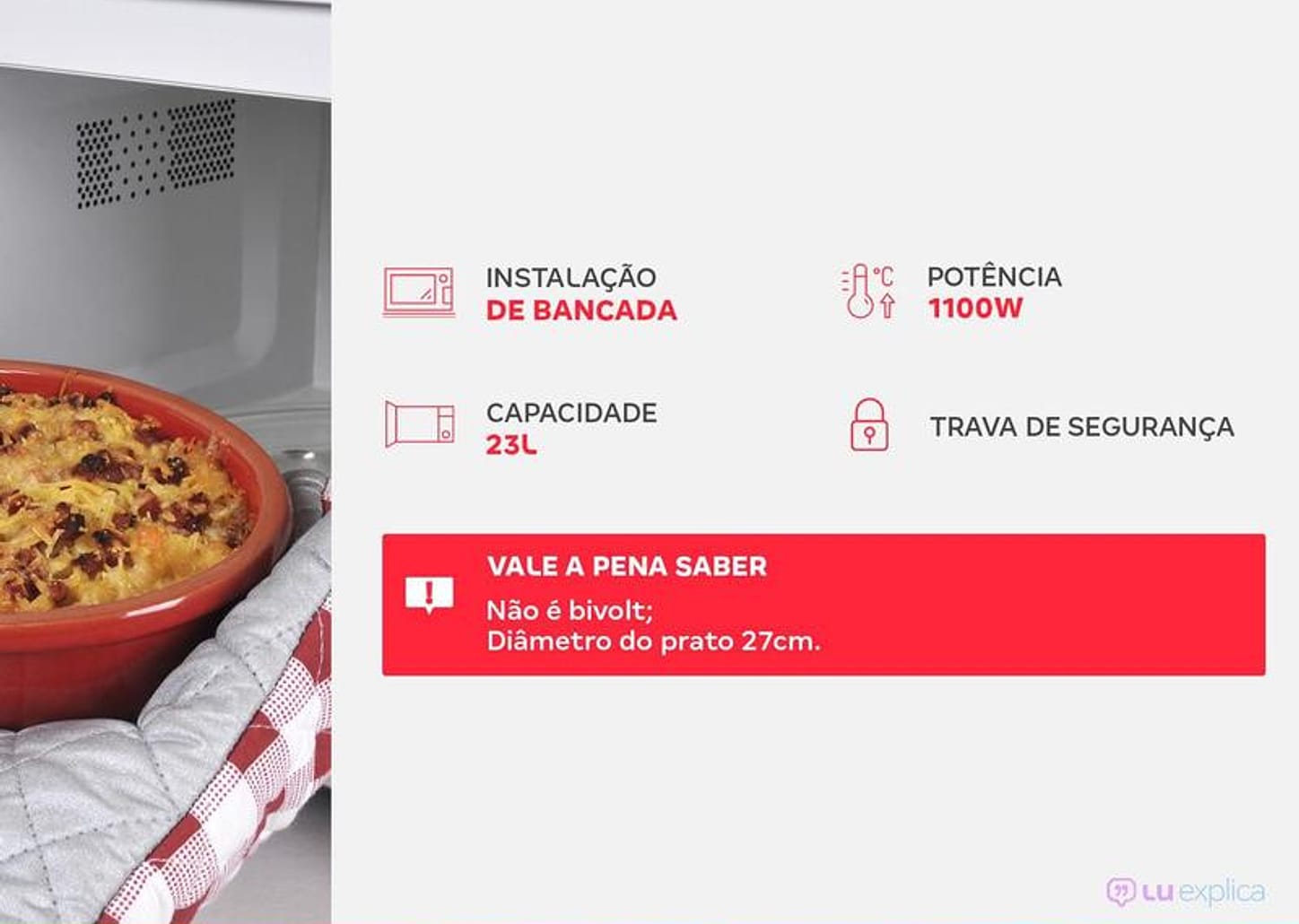 Micro-ondas Electrolux 23L Branco Efficient - ME23B