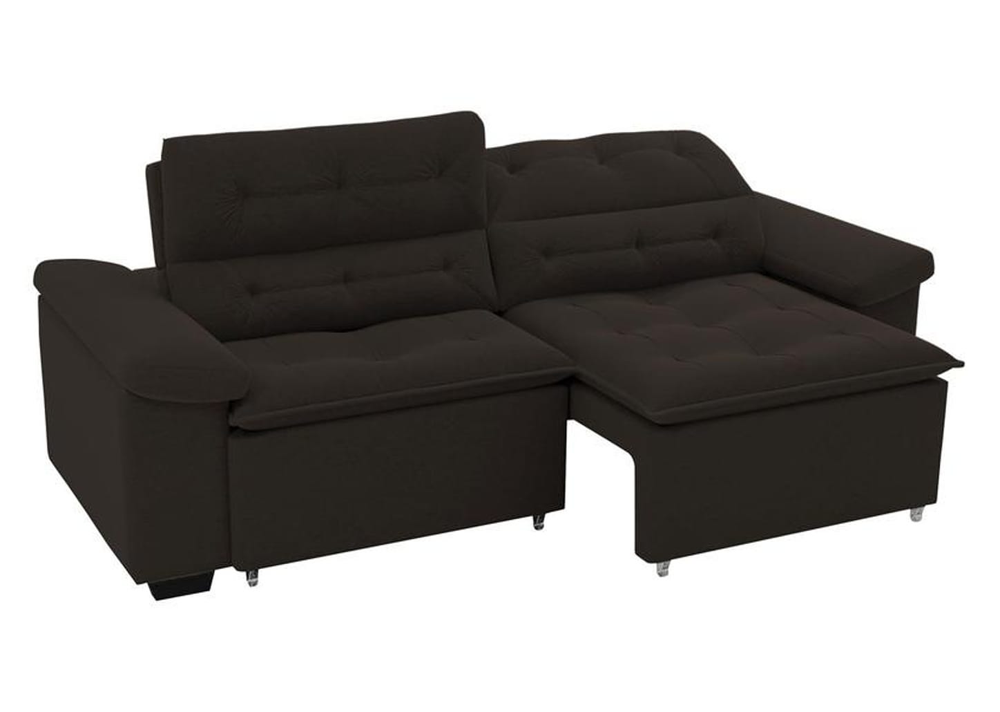 Sofá Retrátil Reclinável 4 Lugares Veludo Phormatta Costa Rica SMP