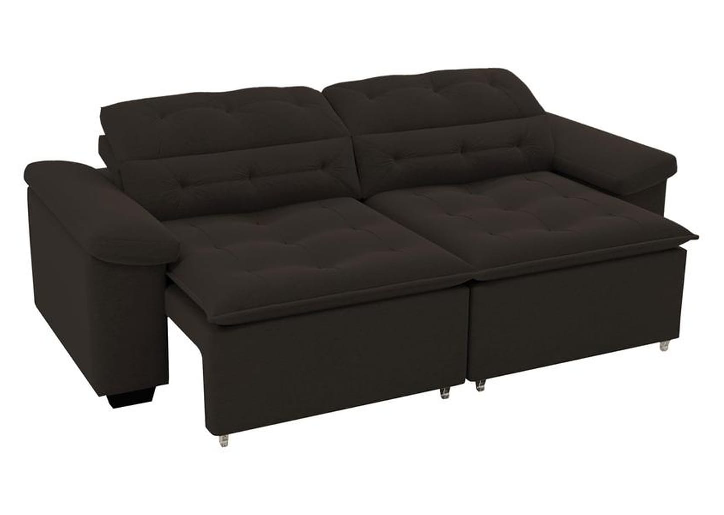 Sofá Retrátil Reclinável 4 Lugares Veludo Phormatta Costa Rica SMP