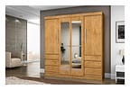 Guarda-roupa Casal com Espelho 4 Portas 6 Gavetas Araplac Sofia