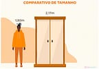 Guarda-roupa Casal com Espelho 4 Portas 6 Gavetas Araplac Sofia