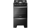 Fogão 4 Bocas Continental Mesa de Vidro Preto - Acendimento Automático FC4FP