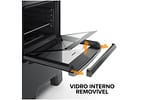 Fogão 4 Bocas Continental Mesa de Vidro Preto - Acendimento Automático FC4FP