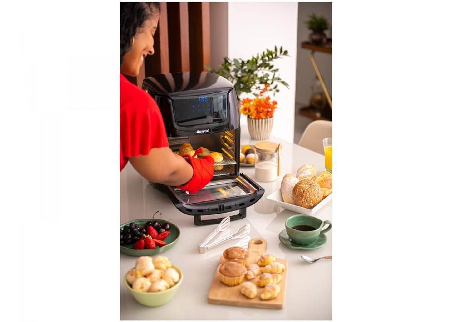 Fritadeira Elétrica sem Óleo/Air Fryer Amvox - Arf 1222 Oven Preta