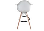 Banqueta Alta com Encosto Branca Empório Tiffany - Eames Arm