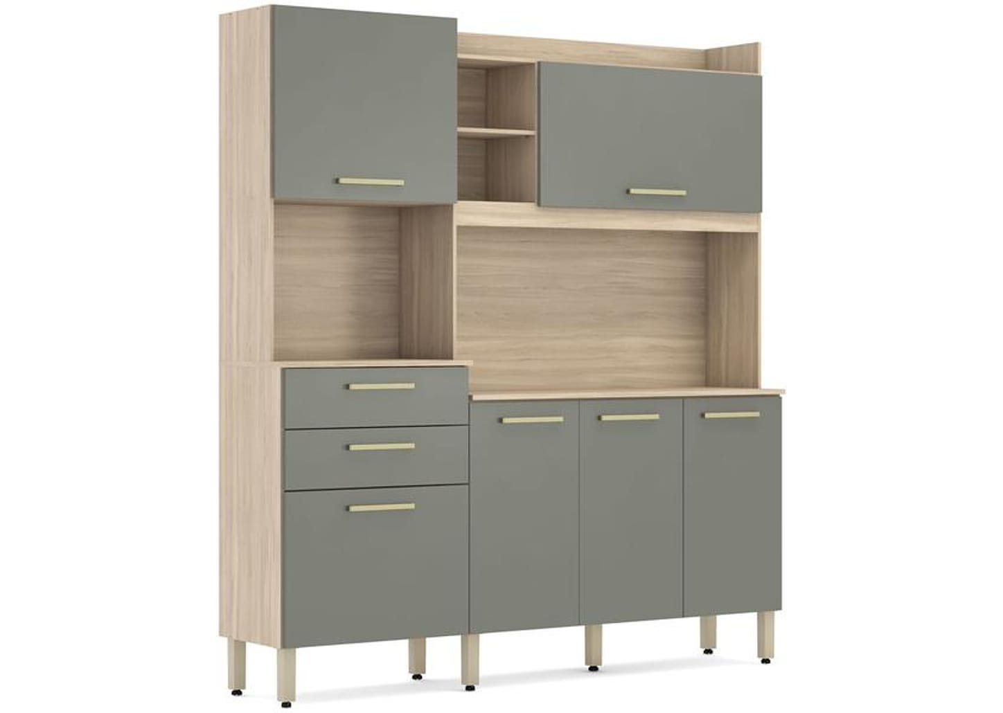 Cozinha Compacta Demóbile Select 2 Gavetas 6 Portas