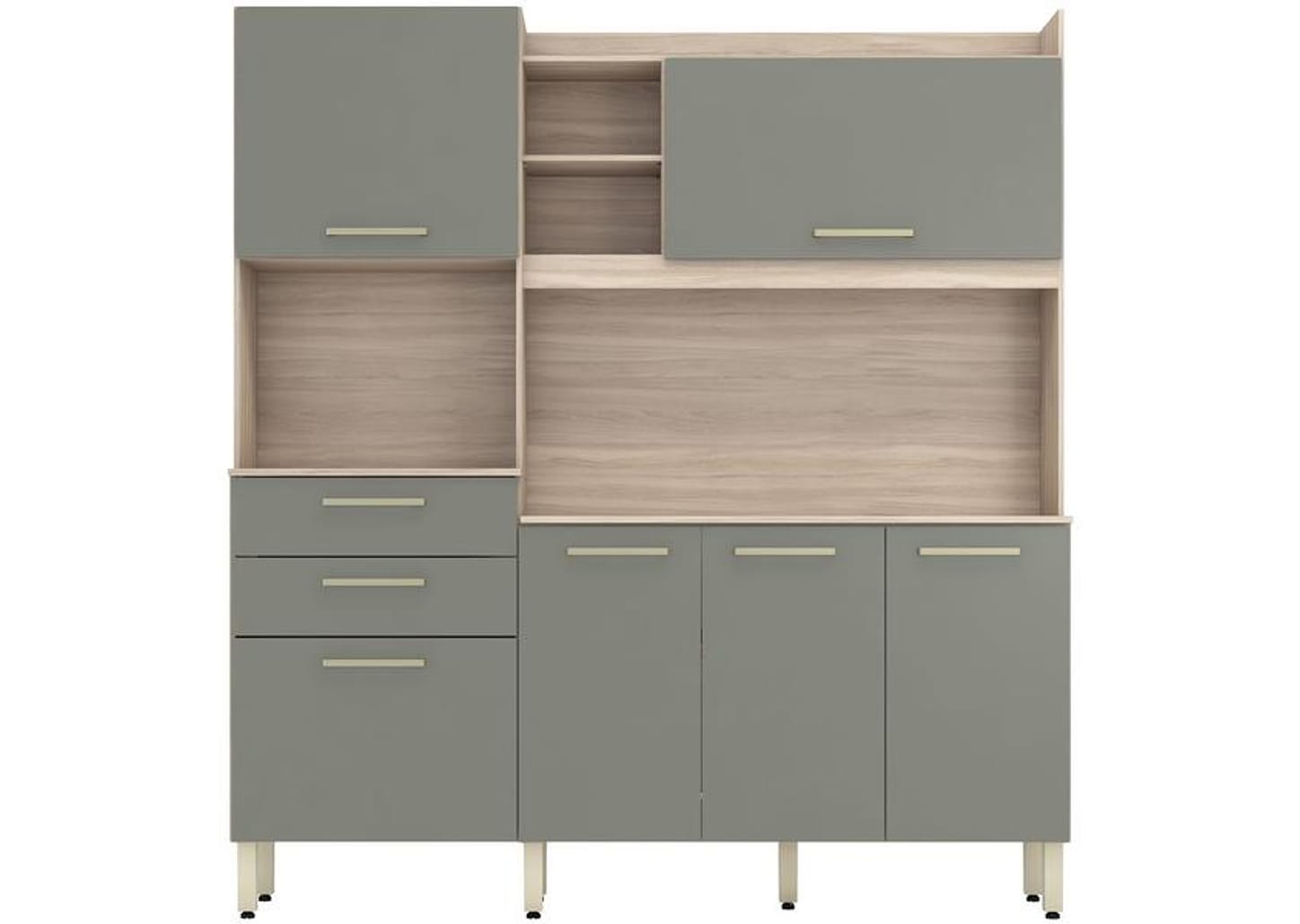 Cozinha Compacta Demóbile Select 2 Gavetas 6 Portas