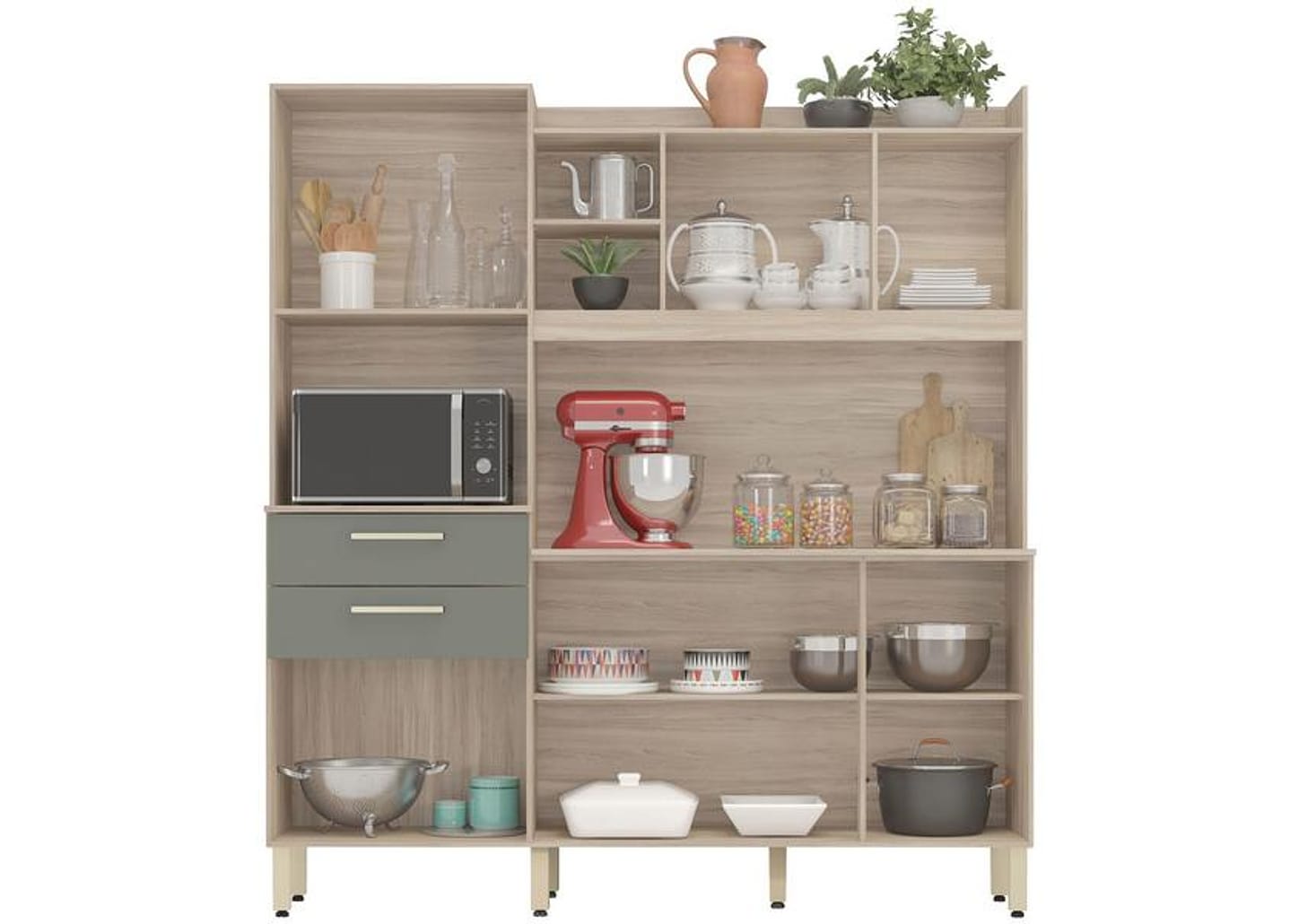 Cozinha Compacta Demóbile Select 2 Gavetas 6 Portas