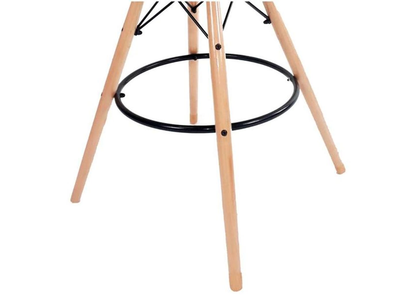 Banqueta Alta com Encosto Branca Empório Tiffany - Eames Arm