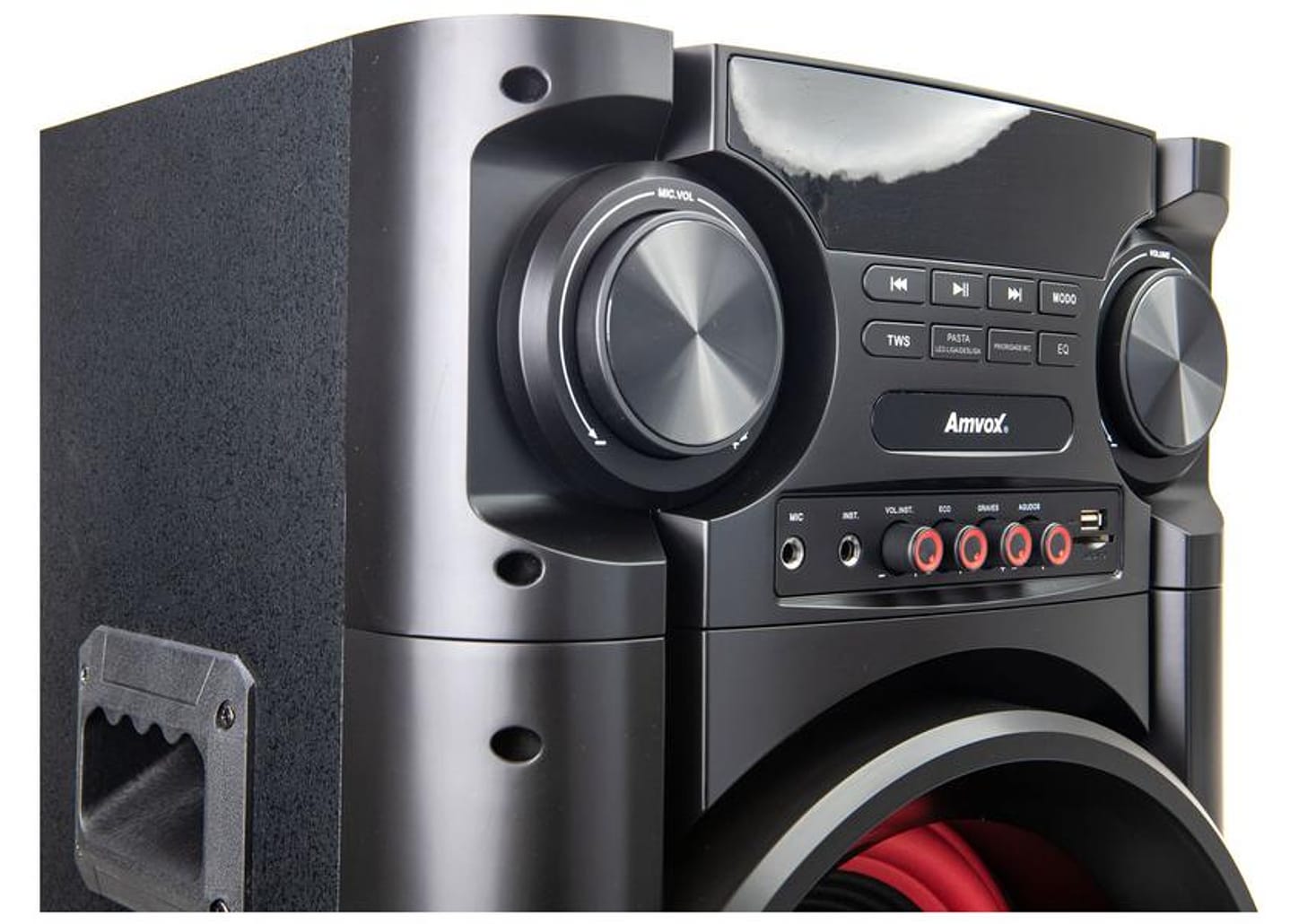 Caixa de Som Amvox ACA 1300 New X - Bluetooth Amplificada e Ativa 1300W 10” USB