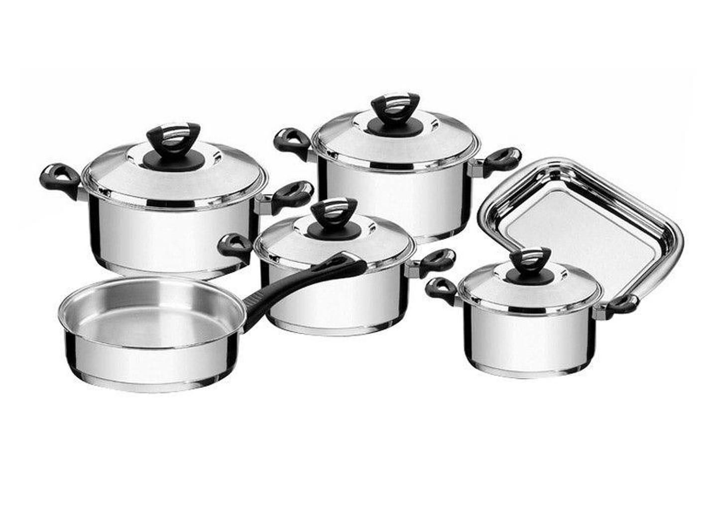 Conjunto de Panelas Tramontina Solar 65720/000 - Inox 6 Peças Fundo Triplo