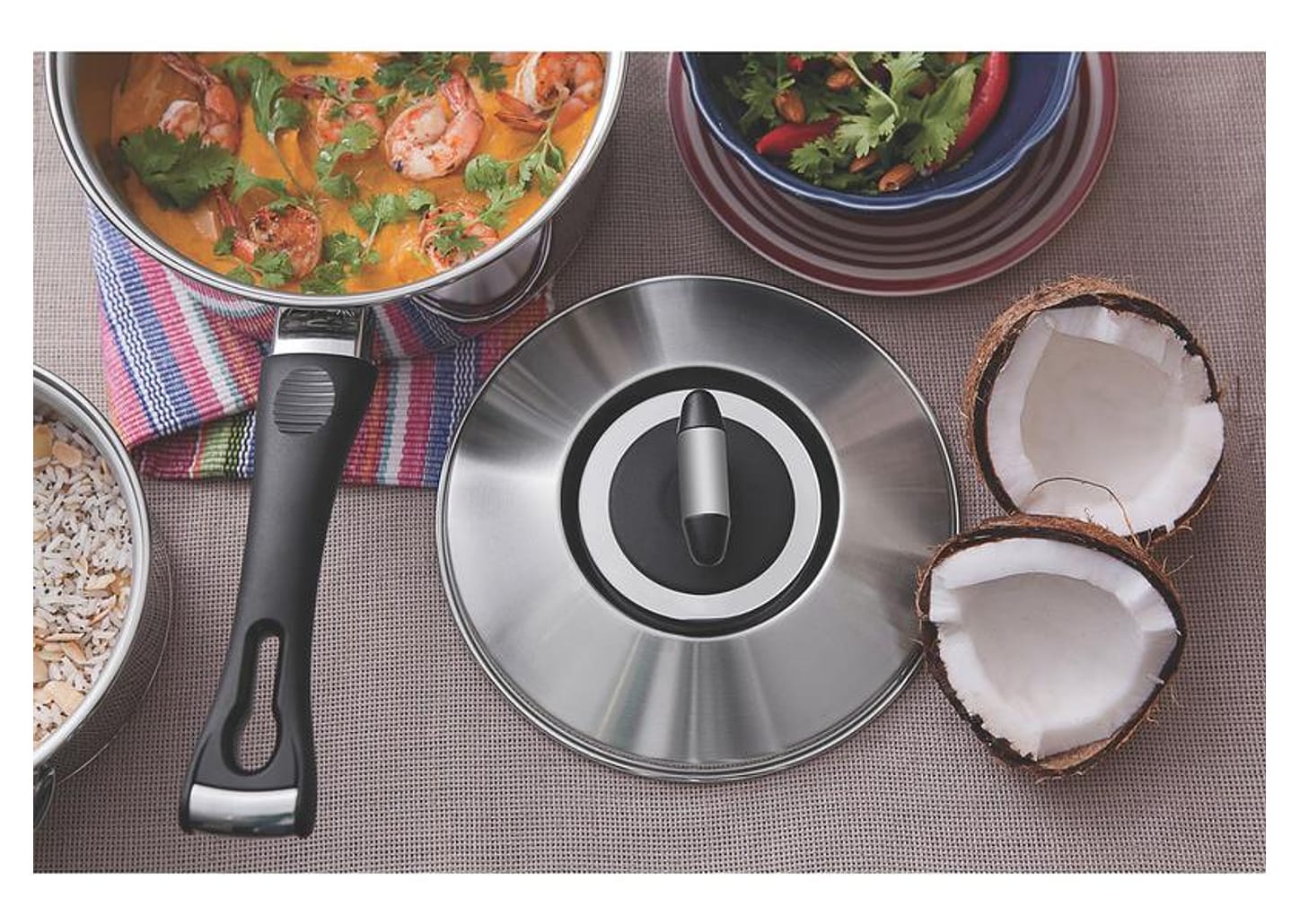 Conjunto de Panelas Tramontina Solar 65720/000 - Inox 6 Peças Fundo Triplo