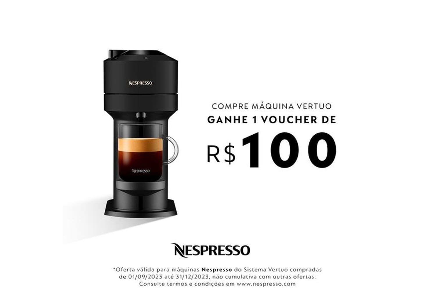 Cafeteira Espresso Nespresso Vertuo Next - Preto Fosco