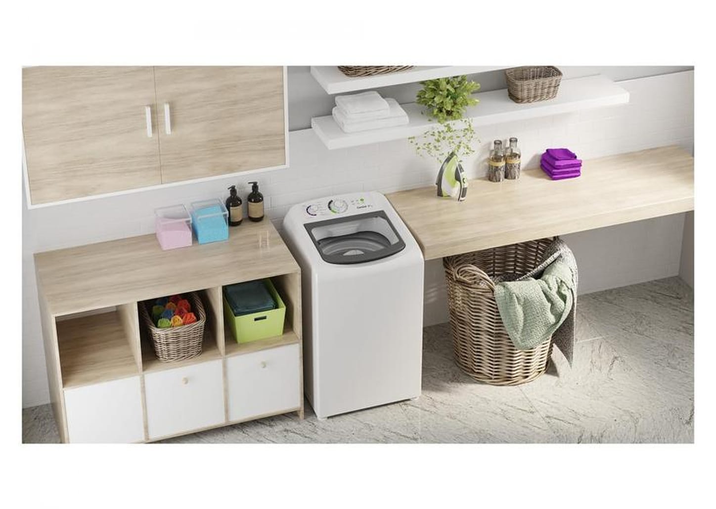 Lavadora de Roupas Consul 9kg 15 Programas de Lavagem Branca CWB09