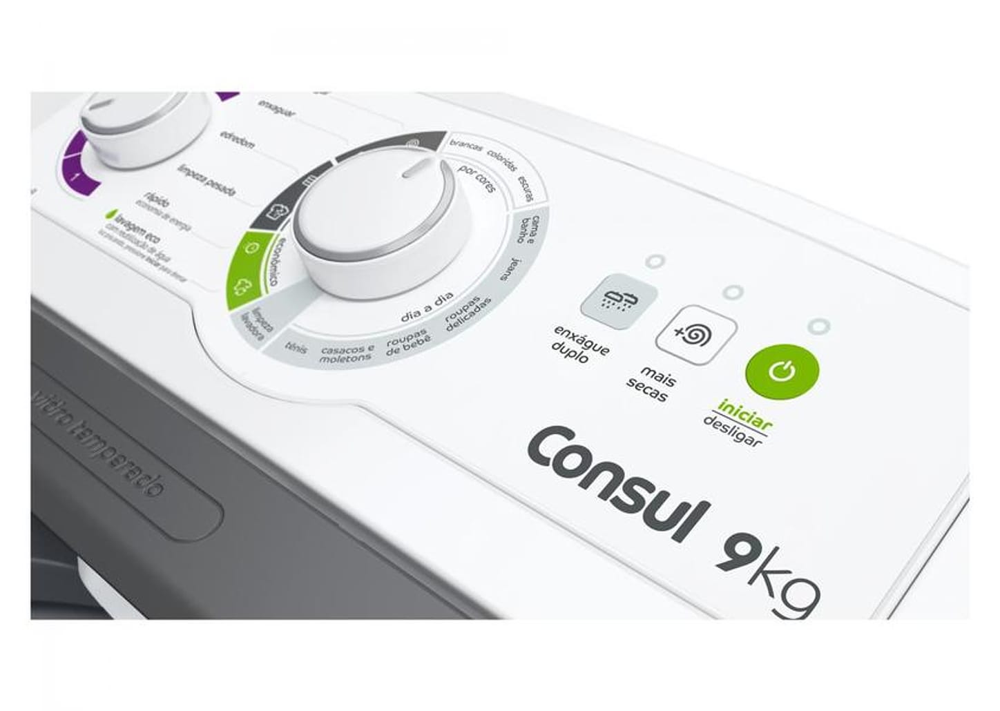 Lavadora de Roupas Consul 9kg 15 Programas de Lavagem Branca CWB09
