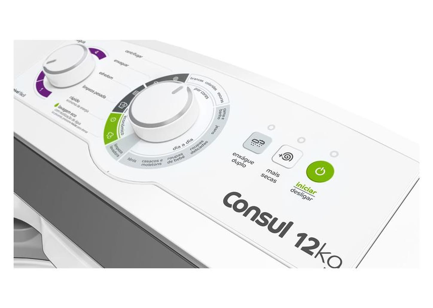 Lavadora de Roupas Consul 12kg 16 Programas de Lavagem Branca CWH12